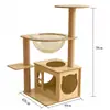 Suministro directo transfronterizo de populares y lujosos rascadores para gatos de tres y cuatro niveles, adecuados para gatos grandes, villas para gatos ecológicas para todas las estaciones, disponibles para dropshipping
