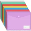 Bolsa para Archivos con Cubierta Puntiaguda de Velcro A4A5A6, Bolsa Transparente para Archivos Engrosada de 11 Agujeros 6 Agujeros, Bolsa de Documentos Horizontal de PP