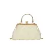 2026 Nuevo Bolso de Noche Floral Color Champaña Bolso Cheongsam para Mujer Bolso para Vestido Hecho a Mano Bolso Decorativo con Cadena Bolso de Mano