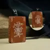 Madera de azufaifo incrustada con plata, Colgante de sándalo morado, Amuleto de Dios del Trueno estilo chino incrustado de ébano, Joyería taoísta de la Osa Mayor y Menor, Hecho a medida