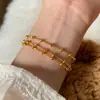 Colar de Contas com Flash Laser Céu Estrelado em Prata Esterlina S925 Luxo Acessível Design de Nicho de Ponta Corrente para Clavícula Versátil para Empilhar