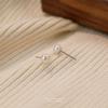 Yunxiaoshu Pendientes de Plata de Ley 925 Perla de Agua Dulce Pequeña Natural para Mujer Estilo Mini Simple Pendientes de Alta Calidad Agujeros de Oreja