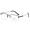 Gafas de Lectura de Aleación de Titanio con Memoria Ultraligeras de Moda para Hombres, Media Montura de Negocios, Cómodas, Anti-Luz Azul, para Personas de Mediana Edad y Mayores
