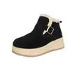 Botas de nieve cálidas de suela gruesa, nuevas de invierno 2026, talla grande, forradas de felpa, zapatos casuales de algodón, talla 42, para exportación