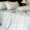 Colcha de Verão Bordada 60S Lanjing Tencel Lyocell Digital Confortável para Dormir Nu Sedosa Solteiro Ar Condicionado