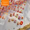Adesivos de Unhas Tomoni com Relevo Populares na Internet Estilo Chinês Festivo Adesivos de Unhas para Receber Riqueza Material de Joia