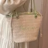 Bolsa de Gran Capacidad 2026 Verano Nuevo Estilo Bolso Tejido de Paja Elegante y Único Bolso Cubo Bolso de Hombro Bolso Tejido de Alto Valor