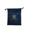 Bolsa de Veludo com Cordão para Armazenamento de Joias, Saco à Prova de Poeira com Design de Cordão, Personalizável em Vários Tamanhos, com Impressão de Logo