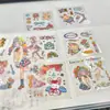 100 Pegatinas Decorativas Impermeables Doradas Láser de Dibujos Animados Lindos para Niños para Cuadernos y Álbumes de Recortes