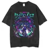 Camiseta de Manga Corta para Hombre de Verano, Estampado Original de la Serie One Piece, Talla Europea Transfronteriza, Lavada Vintage