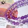 Cuentas redondas de cristal craquelado imitación cristal cristalino amatista amarilla natural de 8 mm, cuentas sueltas de amatista fantasma roja y negra, materiales para pulseras y collares DIY