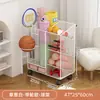 Rack de Armazenamento de Basquete, Rack de Armazenamento de Chão, Rack de Armazenamento de Brinquedos para Sala de Estar, Equipamentos Esportivos de Bola, Cesta de Armazenamento para Tapete de Yoga