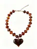 Collar con colgante de corazón grande de resina de color degradado contrastante, dulce, lindo y colorido, para mujer, de Amazon, transfronterizo