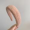 Faixa de Cabelo Coreana Outono e Inverno Esponja Espessada Lã de Cordeiro Headwear Fofo Estilo Menina Fofa Acessórios de Cabelo Doces Prendedor de Cabelo Faixa de Cabelo