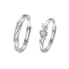 Anillos de Pareja Rose Story, Plata Pura 999, Un Par de Anillos con Diseño Único y Acabado de Alta Gama, Regalo de San Valentín