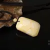 Pendente de Cera de Abelha Branca Âmbar Paz Pingente Gota d'Água Tudo Dá Certo Corrente de Suéter Pingente para Homens e Mulheres