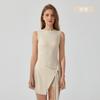 Vestido Regata Esportivo Peça Única Falso Duas Peças com Alças Emagrecedoras, Justo, Anti-Exposição Vestido de Yoga Tênis