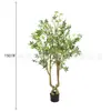 Árbol de Arce Verde Simulado para Exhibición en Casa, Planta en Maceta, Decoración Simulada de Piso para Interiores para el Hogar y la Tienda