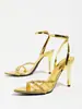 Zapatos de tacón alto de punta personalizados para mujer, mules de PVC con correa única totalmente incrustados de pedrería, elegantes y versátiles, para primavera, verano, discoteca, fiesta