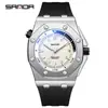 Relógio Masculino à Prova d'Água Negócios Seis Ponteiros Quartzo de Pulso Casual Luminoso Calendário Esqueleto Mecânico Relógio Masculino Fábrica Atacado