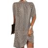 2024 Ropa Nueva Transfronteriza Europea y Americana para Mujer Amazon Estación Independiente Moda Cuello Redondo Manga Murciélago Suelta Vestido Cuello Redondo