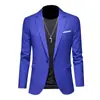 Comercio exterior transfronterizo primavera y otoño traje formal liso de un botón para hombre, blazer ajustado estilo coreano, chaqueta de una pieza para hombre