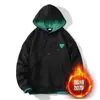 Suéter con capucha al por mayor para hombre otoño e invierno con forro polar engrosado manga larga camiseta jersey top moda holgado comercio exterior abrigo marea