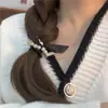 Nuevo Anillo para el Cabello Estilo Retro Chanel Gran Señorita Cuerda para el Cabello Estilo Francés Hepburn Cuerda para el Cabello Corea del Sur Perla Lazo Accesorios para el Cabello para Mujeres