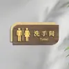 Señales Verticales de Baño Doble Cara para Hombres y Mujeres, Indicadores de Baño, Señales de Madera para Puerta de Baño de Hotel
