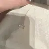 Novo Colar de Floco de Neve Totalmente Cravejado de Diamantes para Mulheres, Corrente de Clavícula Doce e Fofa, Luxo Leve, Design de Nicho de Alta Qualidade, Presente de Dia dos Namorados
