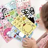 8 Nuevas Pegatinas para Collage con Lindos Personajes de Dibujos Animados Como Gatitos, Perritos Amarillos, Ranas y Personajes de Sanrio, Pegatinas Impermeables Creativas para DIY