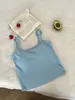 Camisola dulce color dopamina para mujer, nuevo estilo de verano con diseño de tirante retorcido de deseo puro, top versátil de corte ajustado