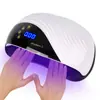 Lámpara de secado de uñas de dos manos alta potencia 42 bombillas lámpara de uñas rápida lámpara de secado de uñas por inducción luz doble fuente arte de uñas