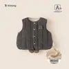 Roupas Infantis Bangxuan Outono e Inverno Roupas Tipo Algodão Roupa para Passeio de Bebê Tops Quentes Jaquetas Infantis Coletes Sem Manga para Bebês