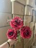 Flor artificial rosa Anna Rose Wedding auditório decoração arranjo de flores floral 3 rosas flores artificiais