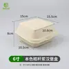 Caixa de Almoço Descartável de Polpa Bento Caixa para Bolo Hambúrguer 6 polegadas Quadrada Caixa de Embalagem Caixa para Levar Biodegradável