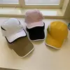Gorra de béisbol de malla lisa de secado rápido con ribete bicolor para hombre y mujer, gorra simple versátil transpirable para el verano para proteger del sol