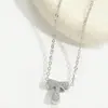Colar Novo de 26 Letras Transfronteiriço da Amazon Colar com Pingente Cravejado de Zircônia Moda Elegante Presente de Feriado para Mulheres