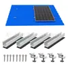 Venda quente europeia 12cm tipo U trilho suporte fotovoltaico solar instalação transporte leve liga de alumínio trilho kit