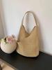 Bolso Tejido de Paja Estilo Francés para Mujer, Estilo Artístico y Natural, Adecuado para el Trabajo, Nuevo Modelo 2026, Bolso Cubo Tejido Fresco de Verano
