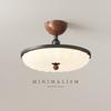 [Wow] Lámpara de Techo Simple Estilo Crema Medieval Candelabro con Veta de Madera de Nogal Lámpara Retro Americana de Espectro Completo para Protección Ocular