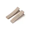 Pinza para el Cabello de Cinta de 3.5/4.7cm Cobertura Total Color Caramelo Pinza de Pato de Doble Punta Pasador Hecho a Mano DIY Accesorio para el Cabello Pinza Base Venta al por Mayor