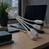 Cable de Datos de 12 cm de Uno a Dos, Cable de Carga C-Port de Uno a Cuatro, No. Cable de Datos Tipo C de Carga de 5 Baterías Tipo Uno a Dos