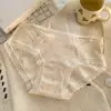 Calcinhas de Renda para Mulheres, Algodão Original 10A Antibacteriano, 100% Algodão, Gancho Estendido, Cintura Média Vazada, Sem Costura, Calcinhas Femininas que Moldam o Quadril