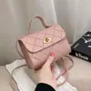 Bolsa Pequeña Cuadrada Rayada Acolchada al por Mayor de Comercio Exterior para Mujer Bolso Cruzado al Hombro Bolso Pequeño de Mano Estilo Coreano Bolso de Moda