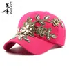 Gorras de Algodón para Mujer al por Mayor, Gorras de Béisbol Hechas a Mano con Pedrería, Gorras con Visera Casual para Exteriores, Estilo de Moda Coreana para Mujeres