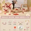 Juego de Vajilla de Cerámica de Alta Calidad Juego de Cuenco y Plato para Regalo de Boda Caja de Regalo Tazones y Platos de Arroz para el Hogar Color Bajo Esmalte