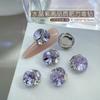 Explosivo de Alta Calidad Diamante Cuadrado Grueso Joyería para Uñas Super Brillante K9 Multifacético Cuadrado Grueso Blanco Transparente Diamante Redondo para Uñas Venta al por Mayor