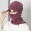 Gorro Cálido de Terciopelo de Invierno para Mujer, Protección para Oídos a Prueba de Frío y Protección para Cuello Integrada, Gorro de Lana para Madres de Mediana Edad y Ancianas, Gorro para Ciclismo