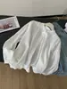 Camisa Simple Estilo Coreano Lyocell Tencel para Mujer Otoño Temprano 2026, Versión Coreana Blusa de Cuello Redondo Estilo Vintage Francés Old Money